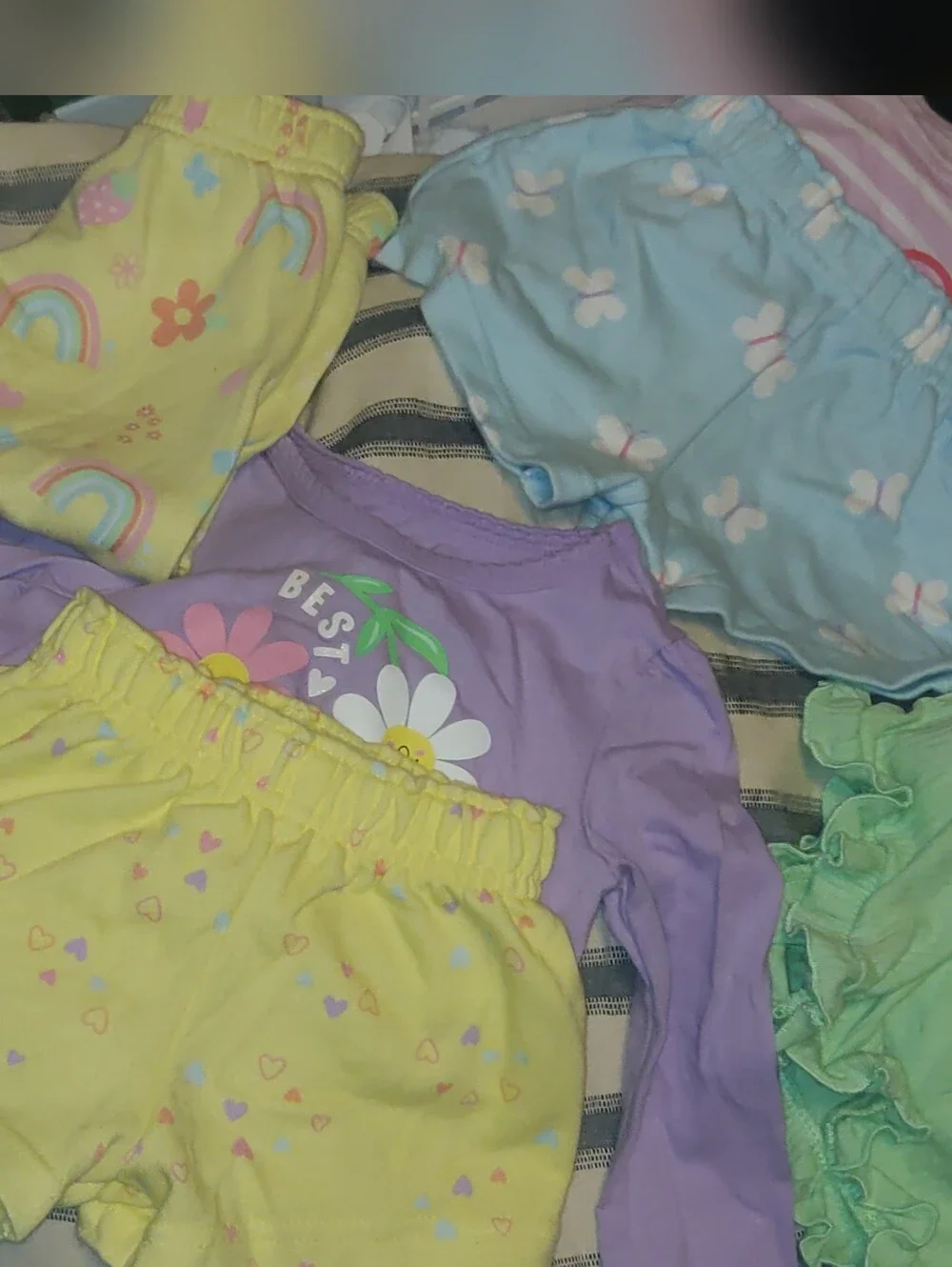 Garanimals 18 Mo. Girls Simply Summer Set- 3 Shirts, 3 Shorts, 1 Pants, Pastels